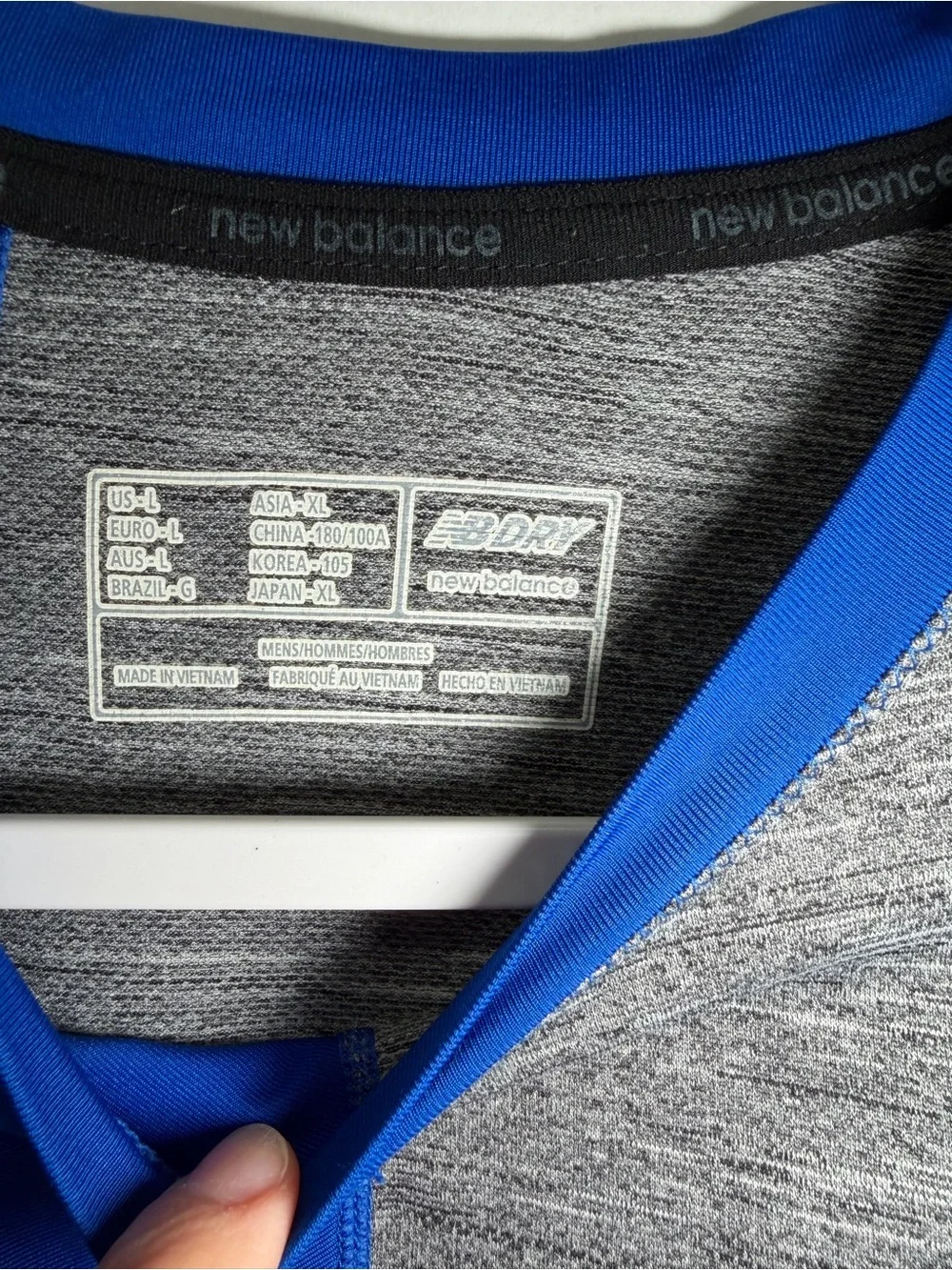New Balance Blue & Gray Long Sleeve Athletic Tee